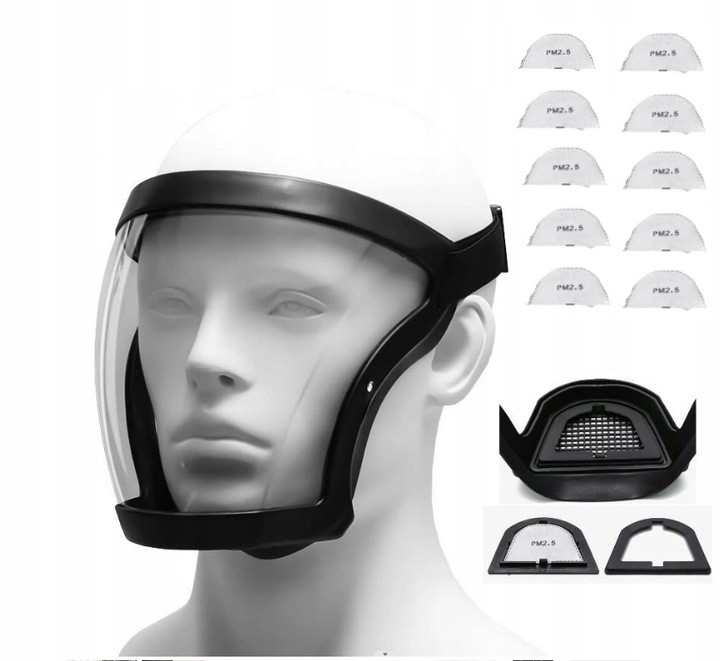 MASKA PELNA PRZECIWPYŁOWA KOMPLETNA Z FILTRA PM2.5