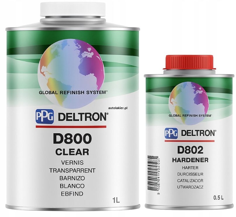 Ppg Lakier Bezbarwny Deltron D800 1L Utwardzacz D802 0,5L