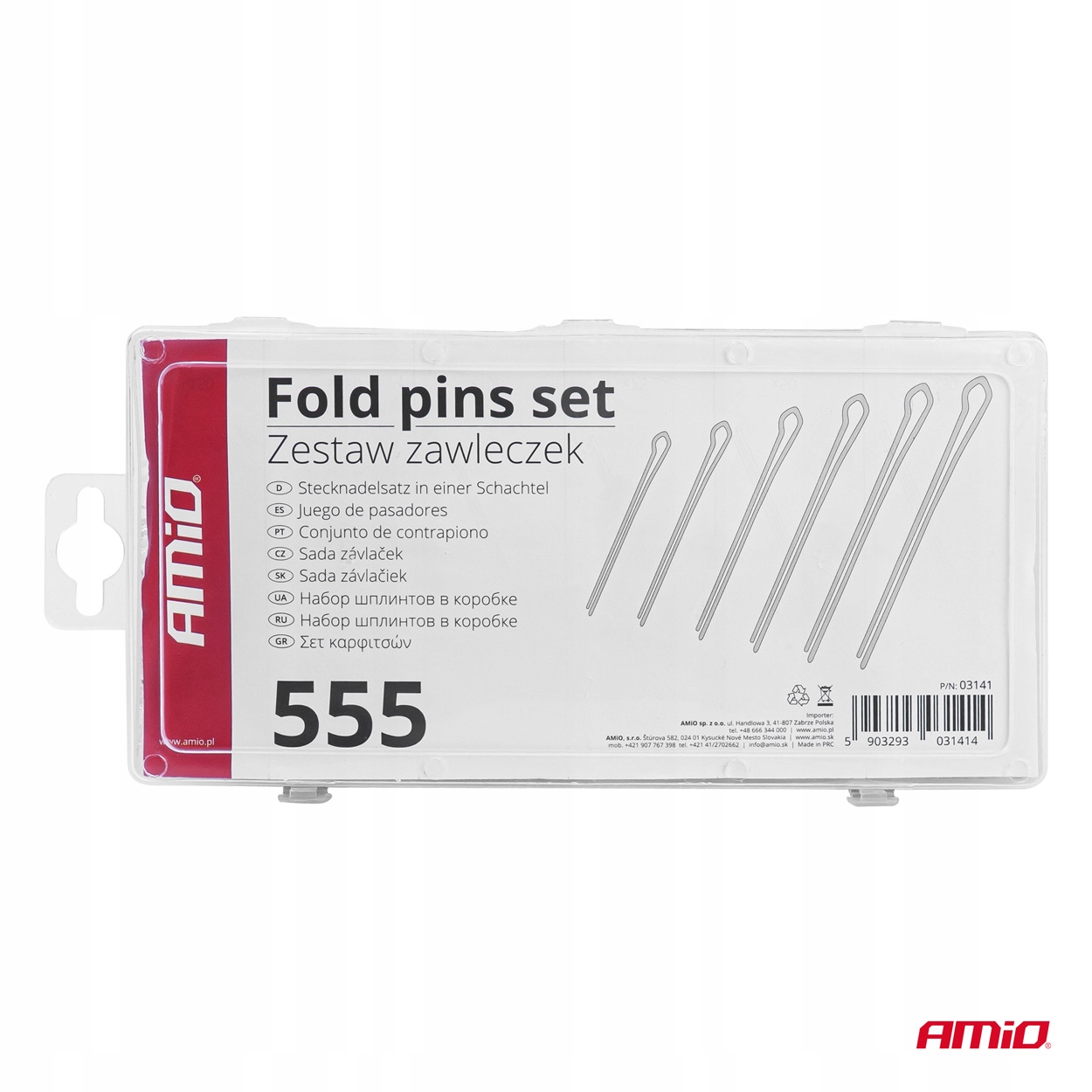 AMiO ZAWLECZKI PROSTE ZESTAW ZAWLECZEK ROZGINANYCH Kod producenta 03141