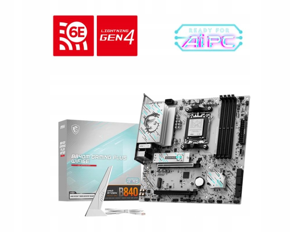 Msi Mb Sc AM5 B840M Gaming Plus WIFI6E, Amd B840, 4xDDR5, 1xHDMI, Wi…