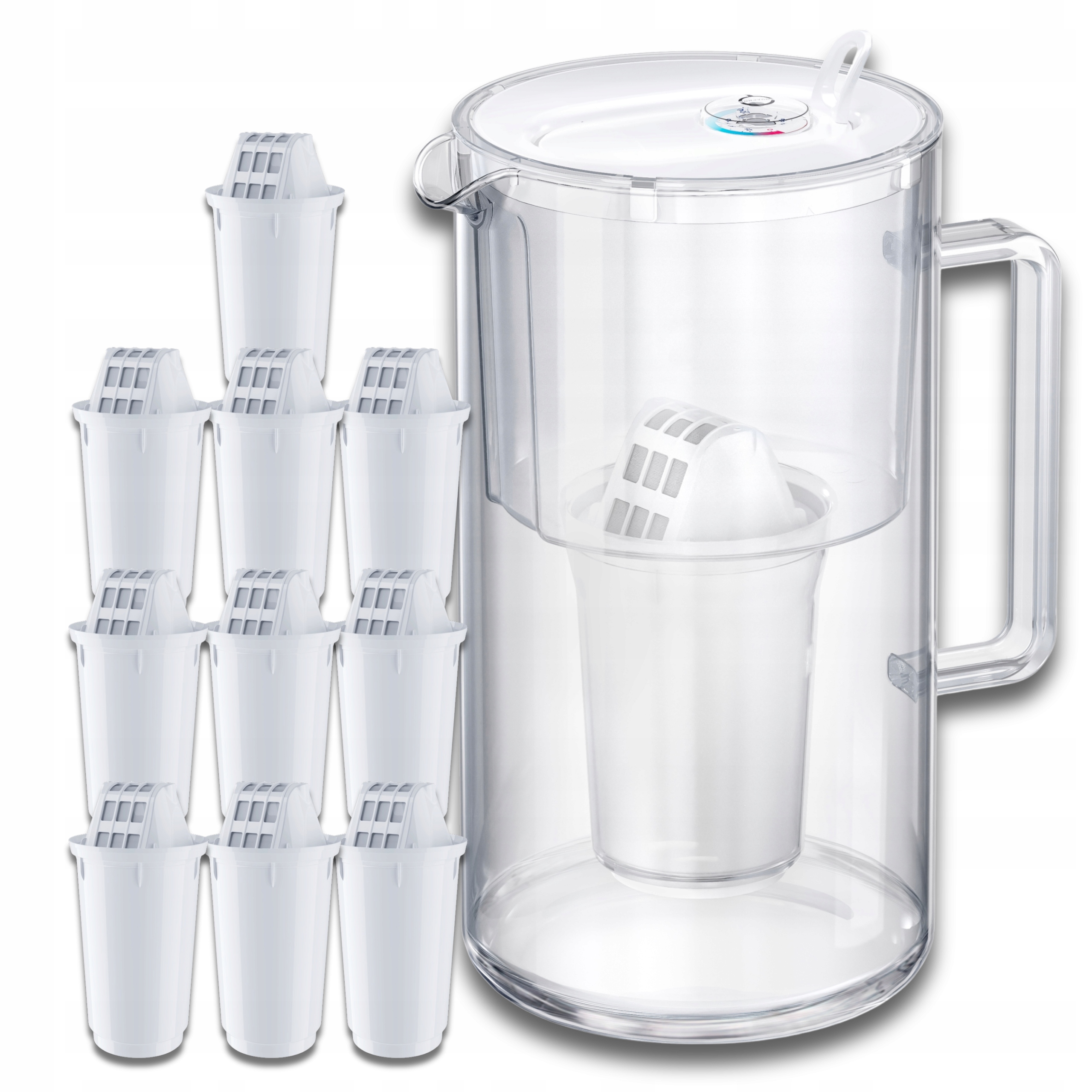 Filtrační konvice skleněná Aquaphor Nord 2,5 l 10 náplní A5 (350 l), bílá