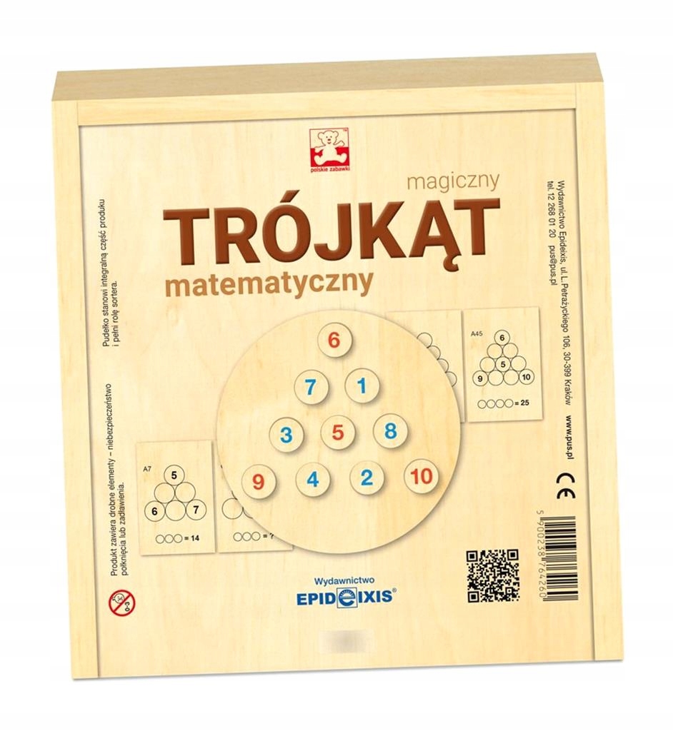 Magiczny Trójkąt Matematyczny W Drewnianym Pudełku