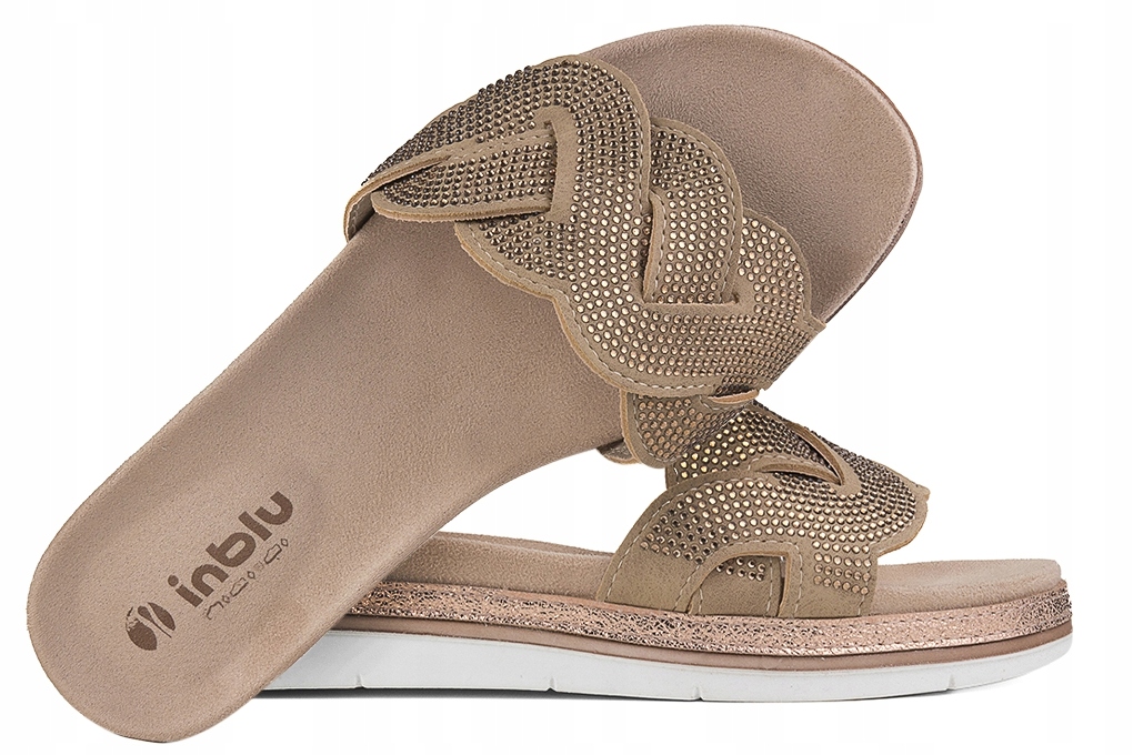 

Inblu SA-31 Klapki Damskie Soft platynowe 38