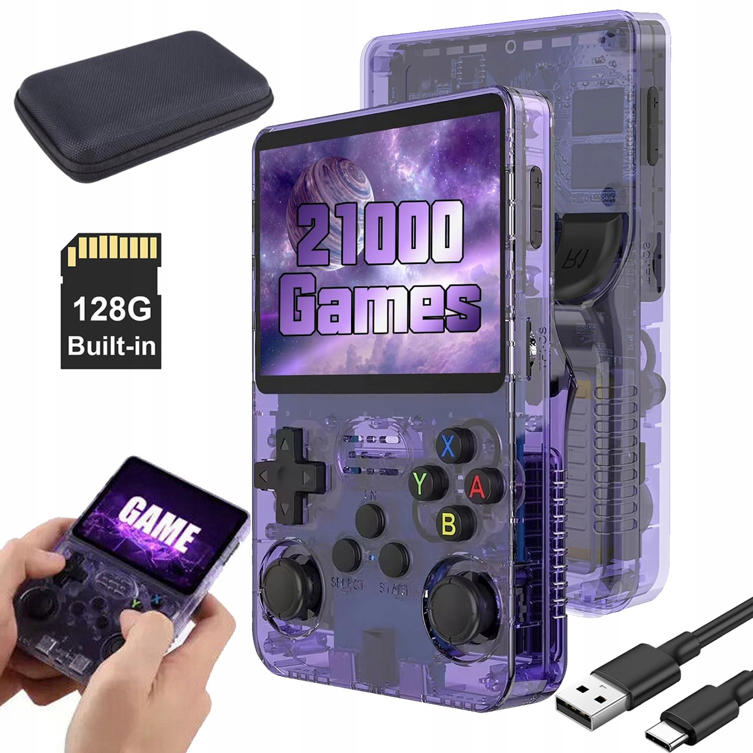 Přenosná Mini Retro Konzole 21000 Kultovních Her Elektronická Hra Share