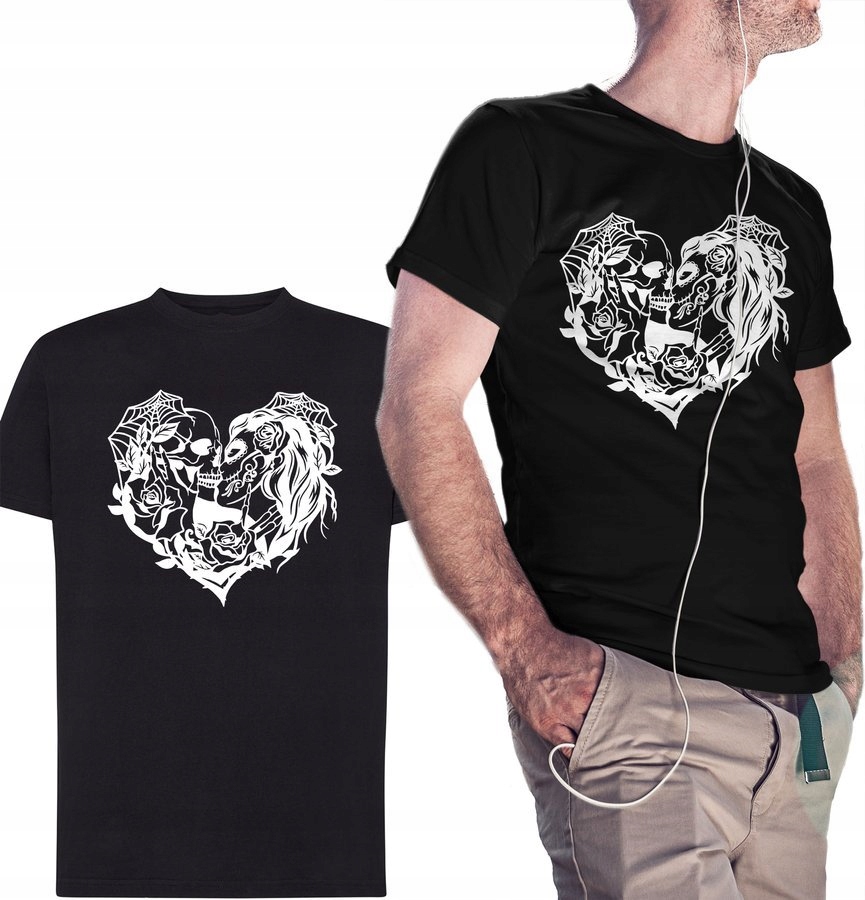 

Koszulka dla niego Love Over Death, czarna Xs