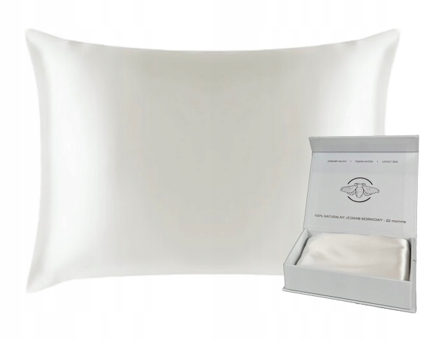 Poszewka 100% jedwab morwowy 22 momme 50x70cm BIEL