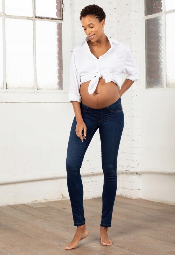 CIĄŻOWE JEANSY RURKI ROZMIAR XXS 031