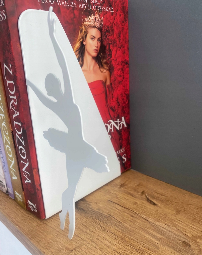 Podpórka do książek 2 części TANCERKI biały + GRATIS Liczba sztuk 100 szt.