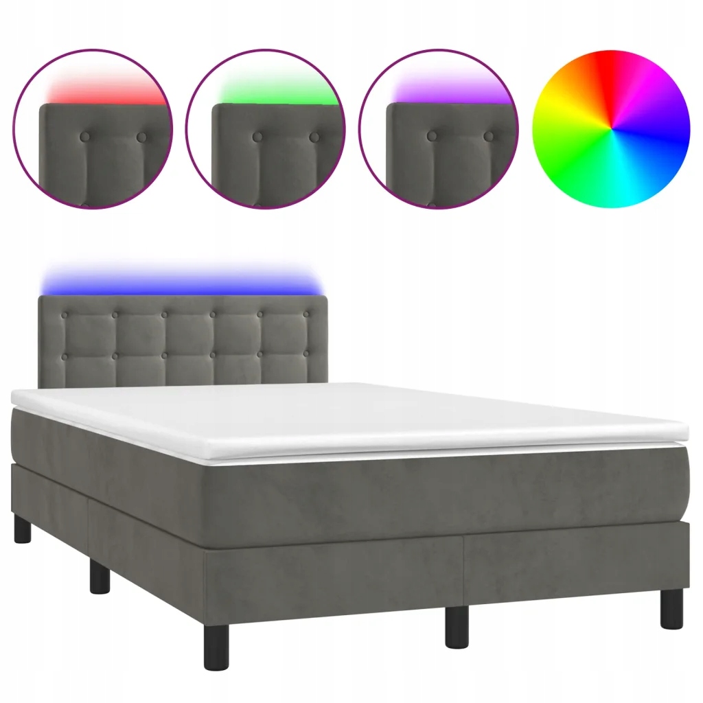 Postel VidaXL 8720287381587 120x200 odstínů šedé