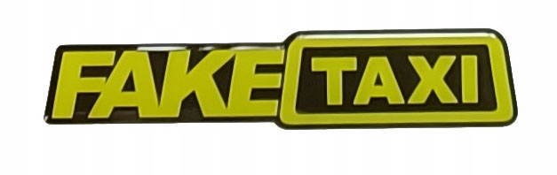 Fake Taxi Naklejka Sylikonowa 15 x 3,2 CM