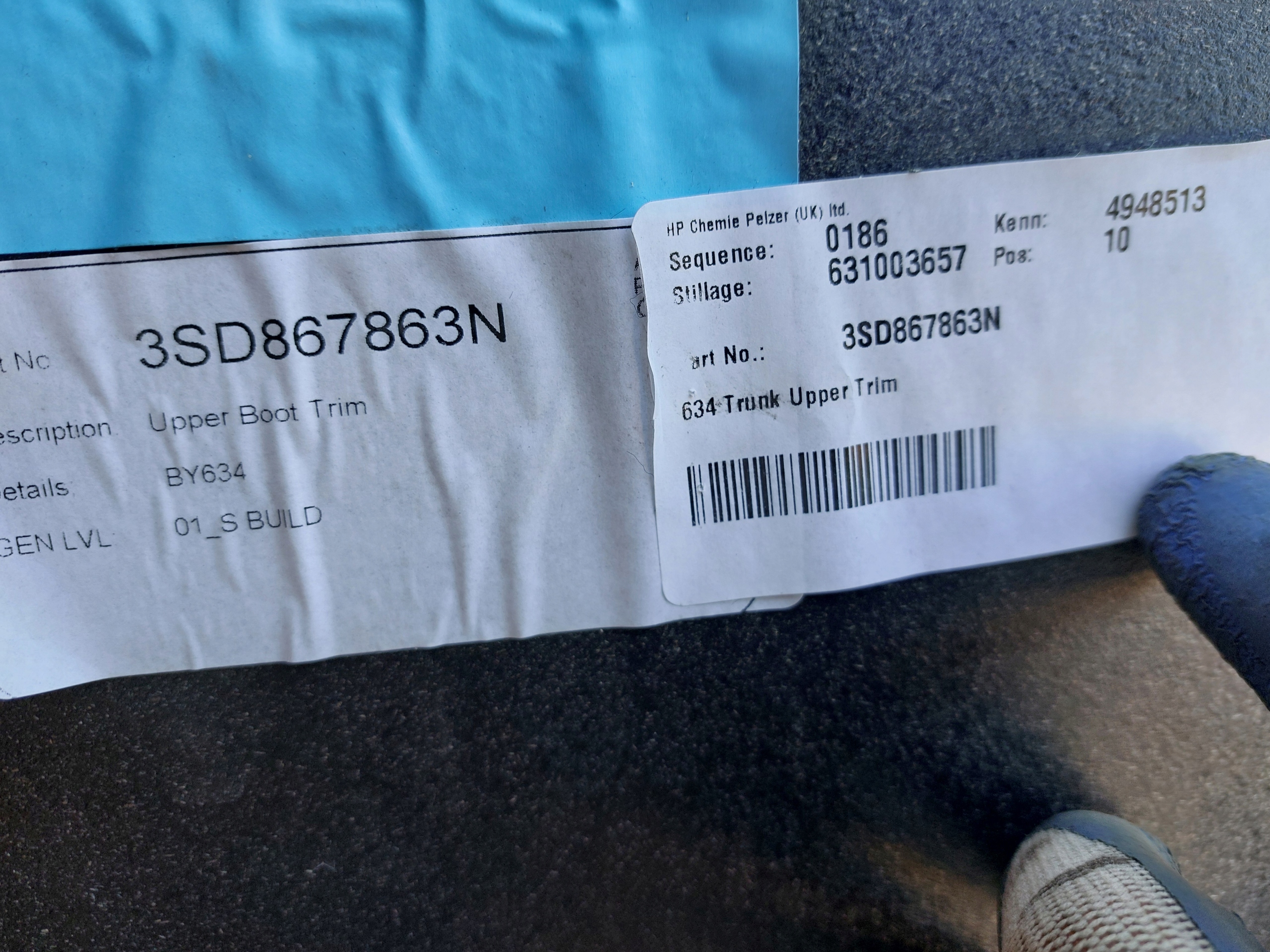 upholstery mats boot BENTLEY CONTINENTAL GT 21r