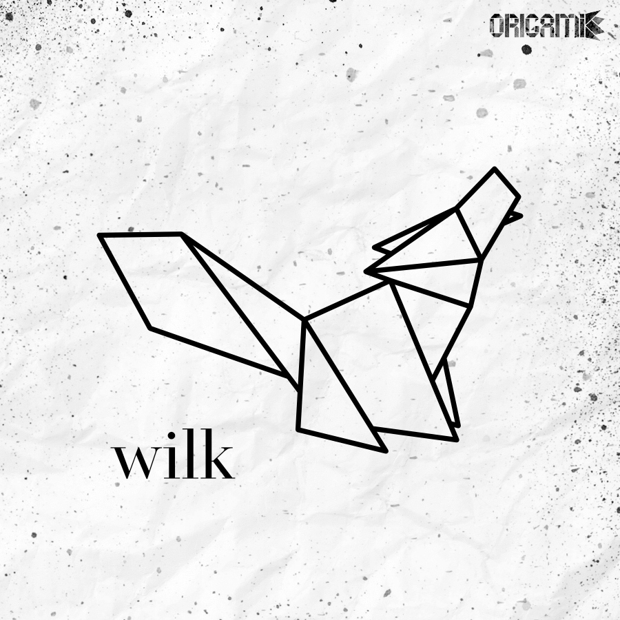 Vlk dřevěná dekorace Origami 80 cm dárek