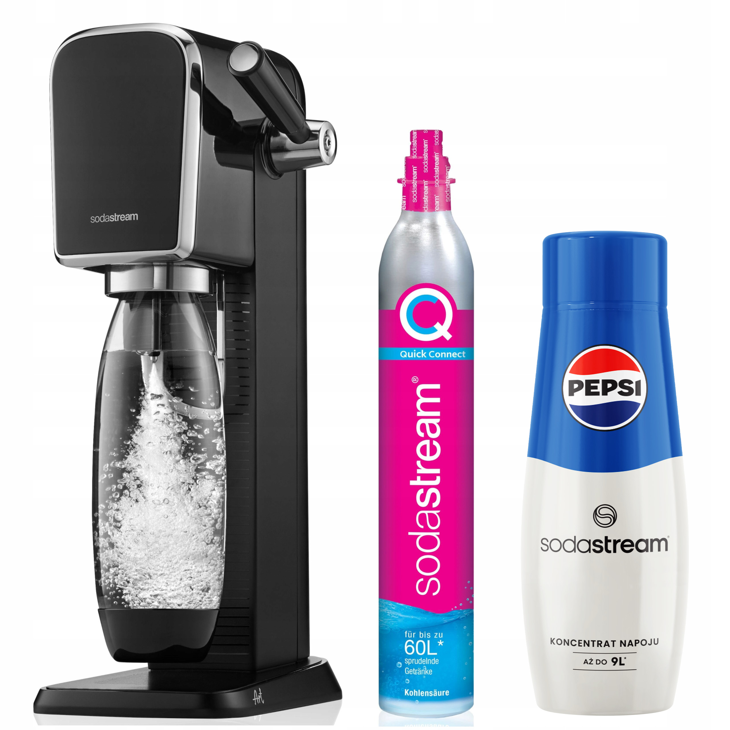 SODASTREAM Saturator ART czarny do wody PEPSI