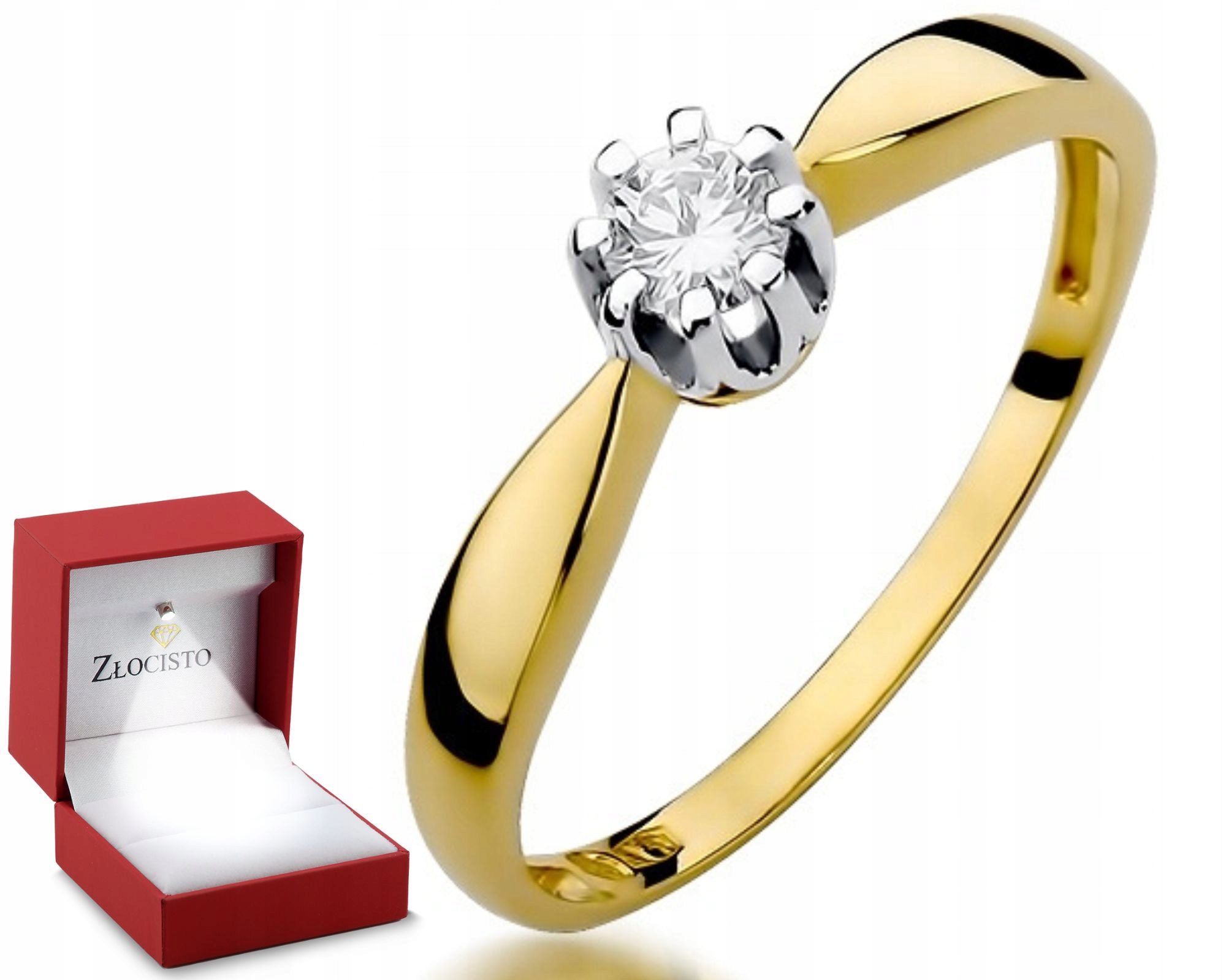 Prstýnek s briliantem 0,15 ct zlato 0,585 obchod