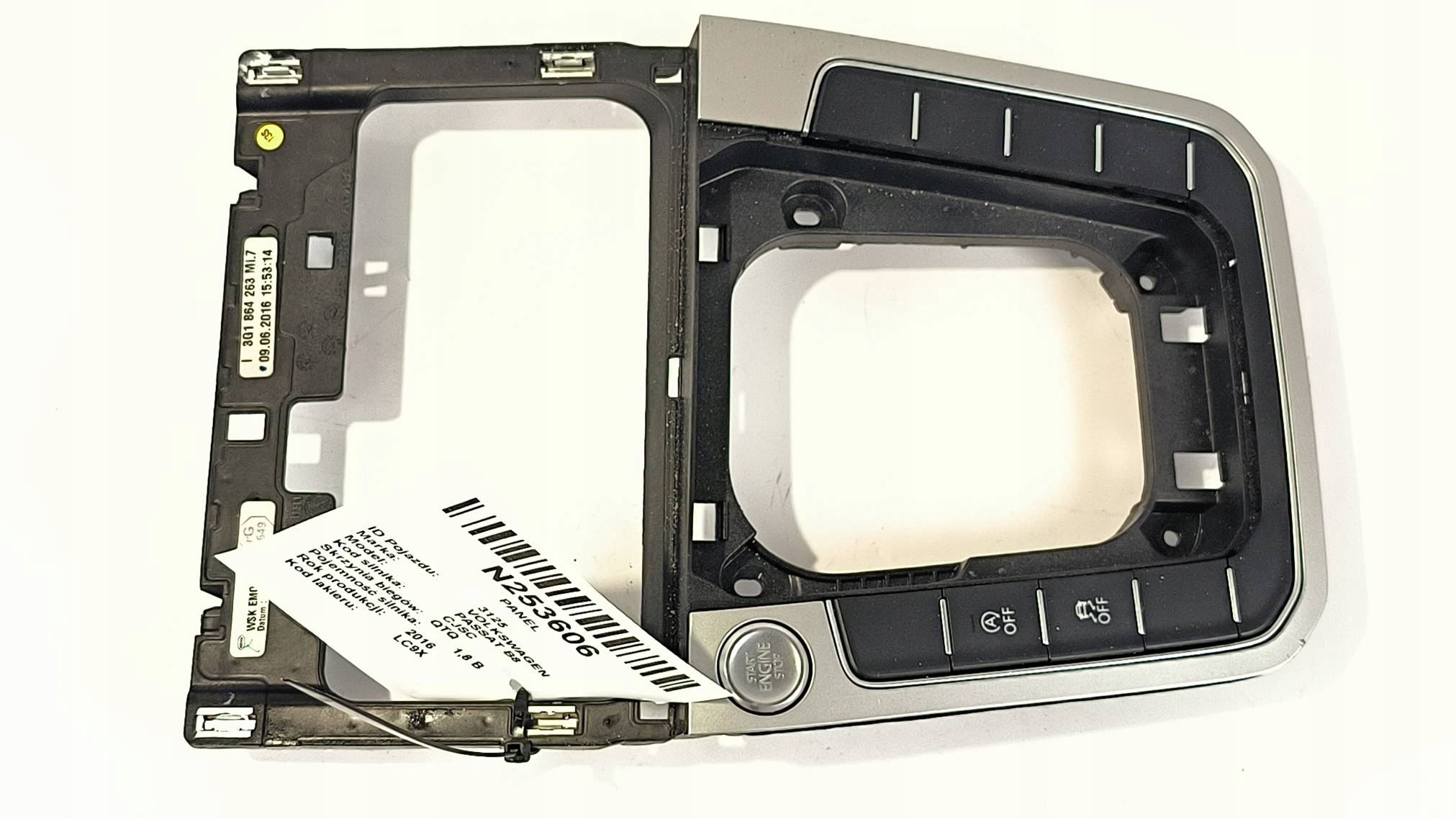 PANEL frame DZWIGNI changes of the gear 3G1864263 VOLKSWAGEN PASSAT B8