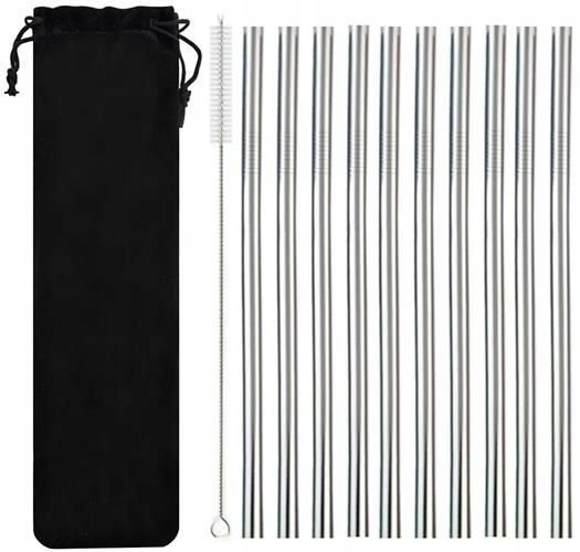 

Słomki Metalowe Wielorazowe Użytku Eko Czyściki