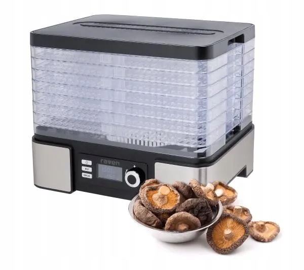 Suszarka spożywcza do grzybów warzyw owoców Raven ESS005 450W 8 sit Timer