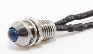 Kontrolka LED 5/8 mm, 12V BLUE, przewód 20 cm