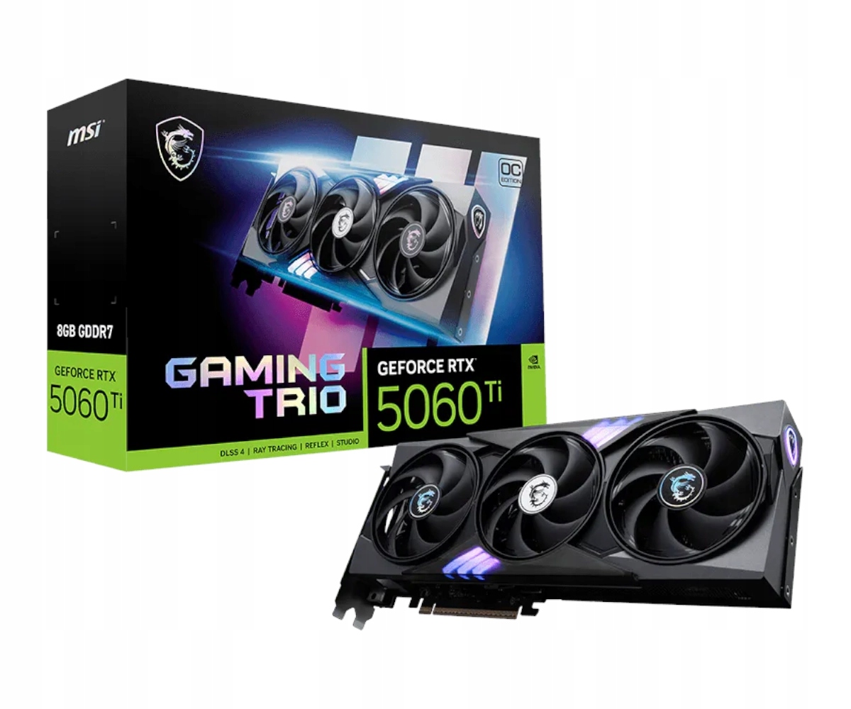 Відеокарта MSI GeForce RTX 5060 Ti GAMING TRIO 8 ГБ