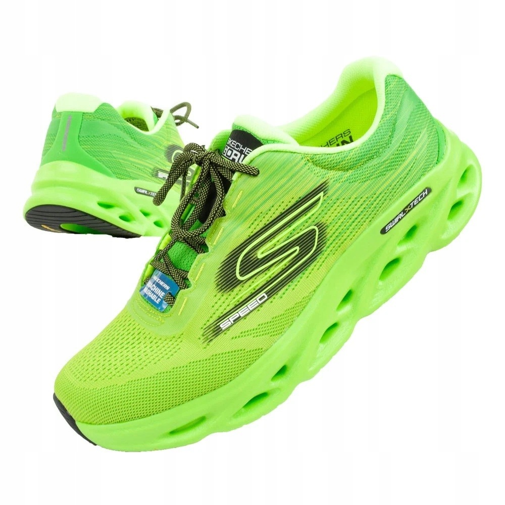 Pánské boty Skechers Go Run Swirl Tech Speed Rapid Motion zelené 22090