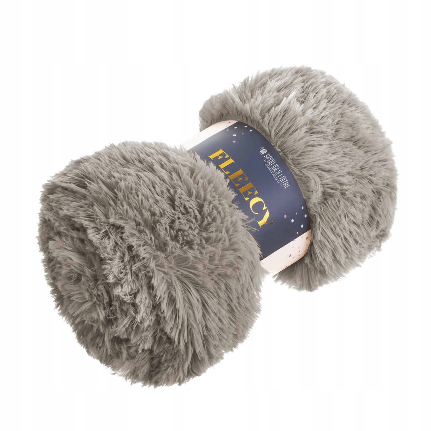 Přikrývka na postel Fleecy 200x220 s kožešinovou strukturou, béžová