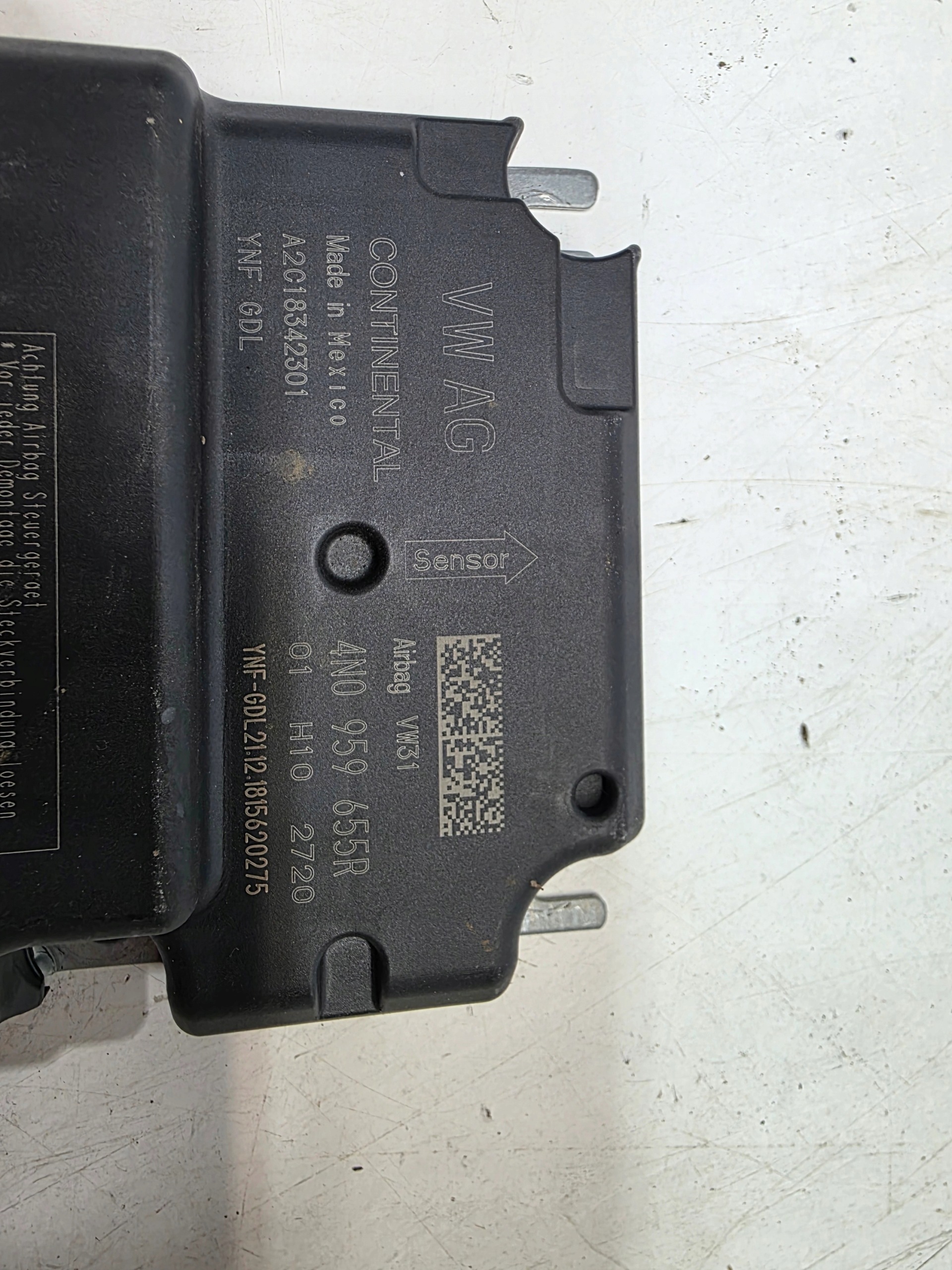 modulo SENSOR Centralina airbag airbag AUDI A6 C8 4N0959655R