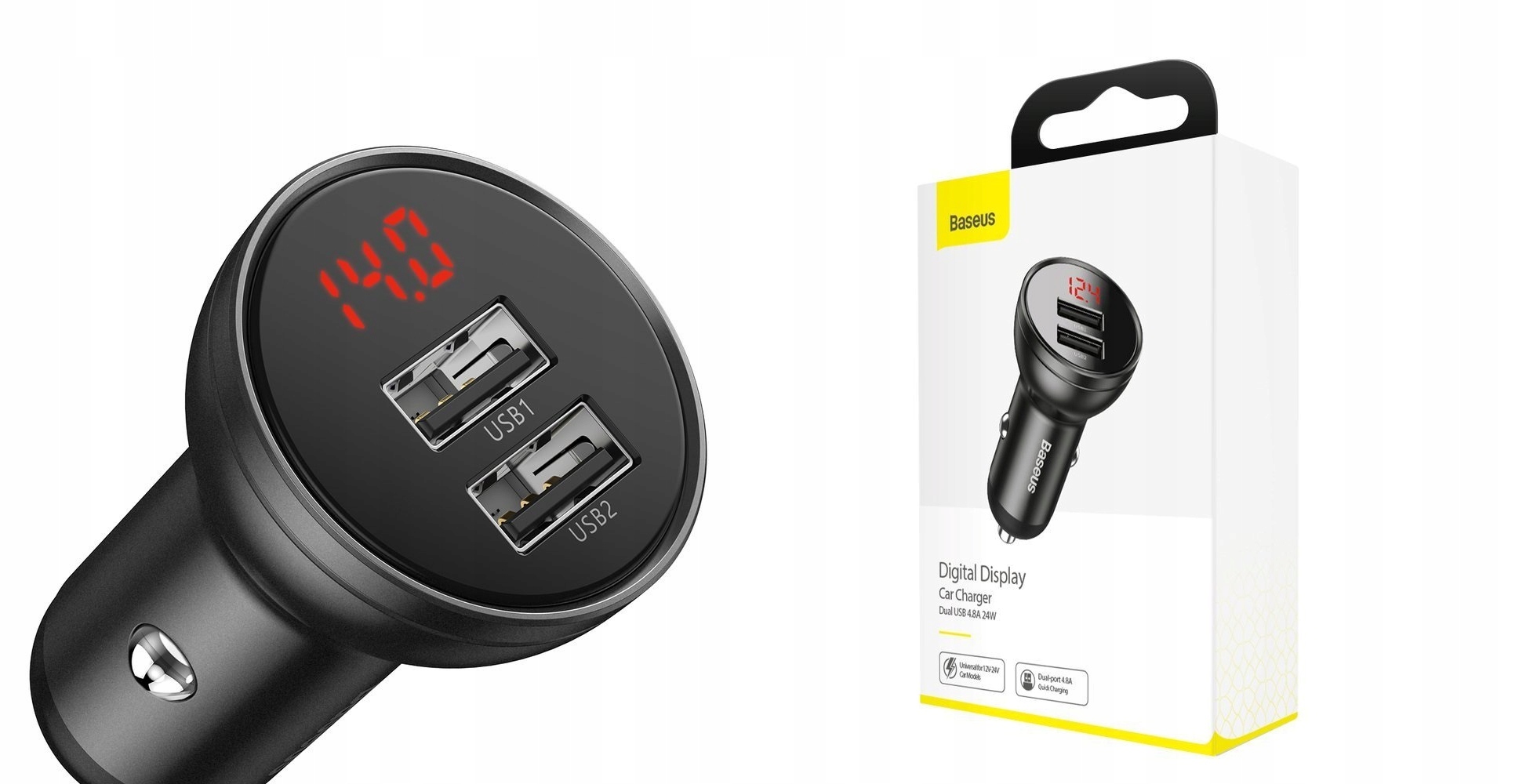 

Baseus ładowarka samochodowa 2xUSB 4,8A do Nokia