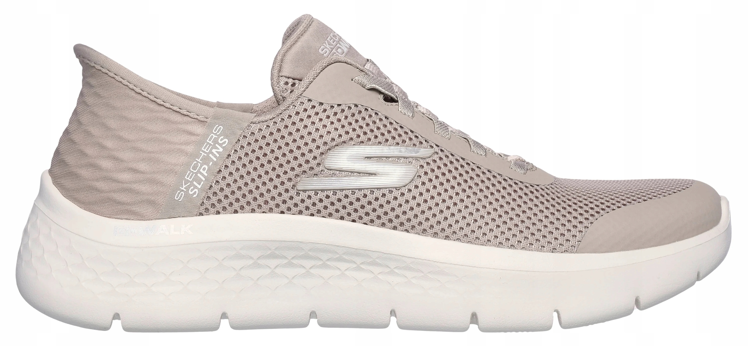 Dámské Nazouvací Sportovní Boty Ecru Síťovina Pohodlné Lehké Skechers 40