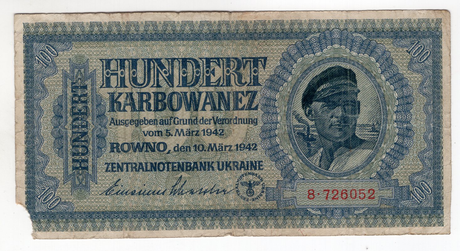 Ukraina 100 karbowańców 1942