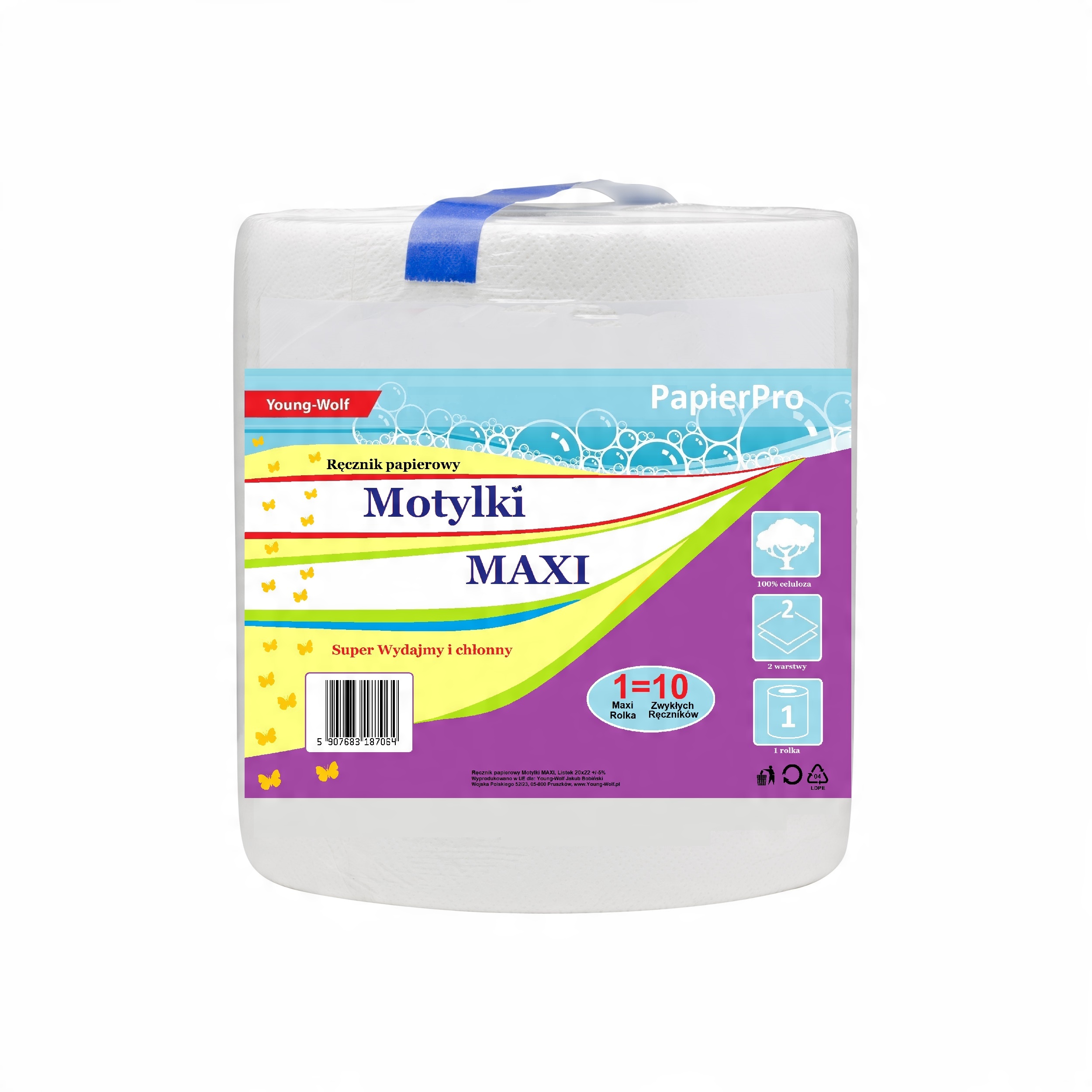 

Ręcznik papierowy kuchenny Motylki Maxi Celuloza