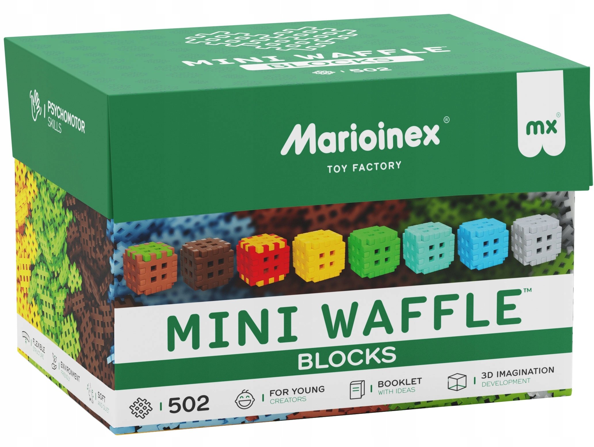 Klocki konstrukcyjne Marioinex Mini Waffle, 502 elementy