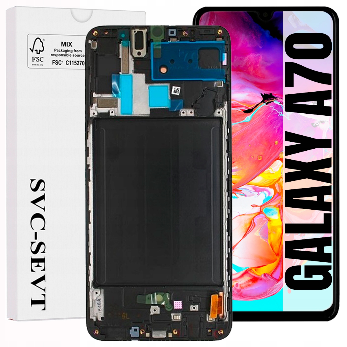 Displej Pro Samsung Galaxy A70 A705 A705F Originální LCD Displej Rámeček