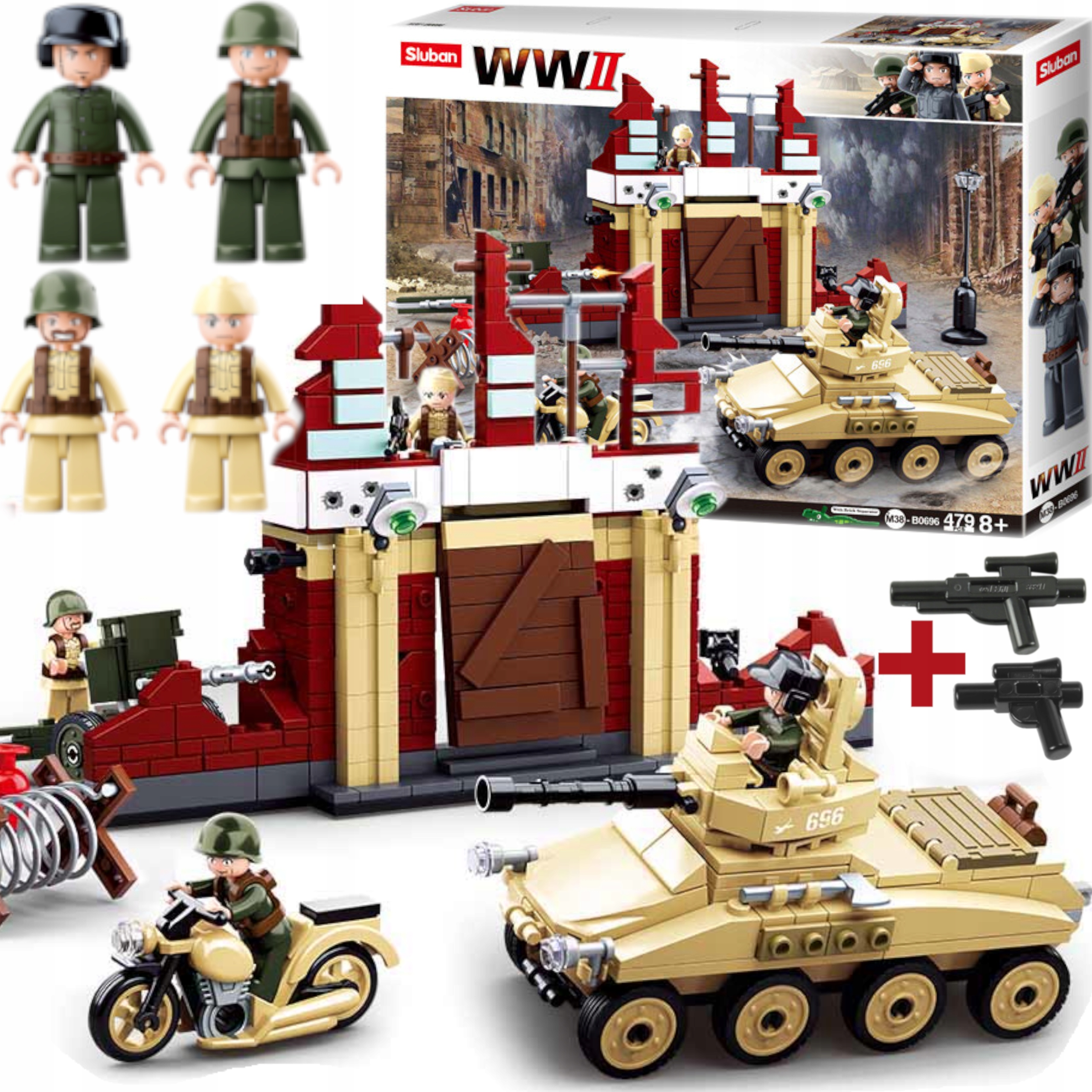 

Klocki Wojsko Czołg Puma Bunkier Lego Broń