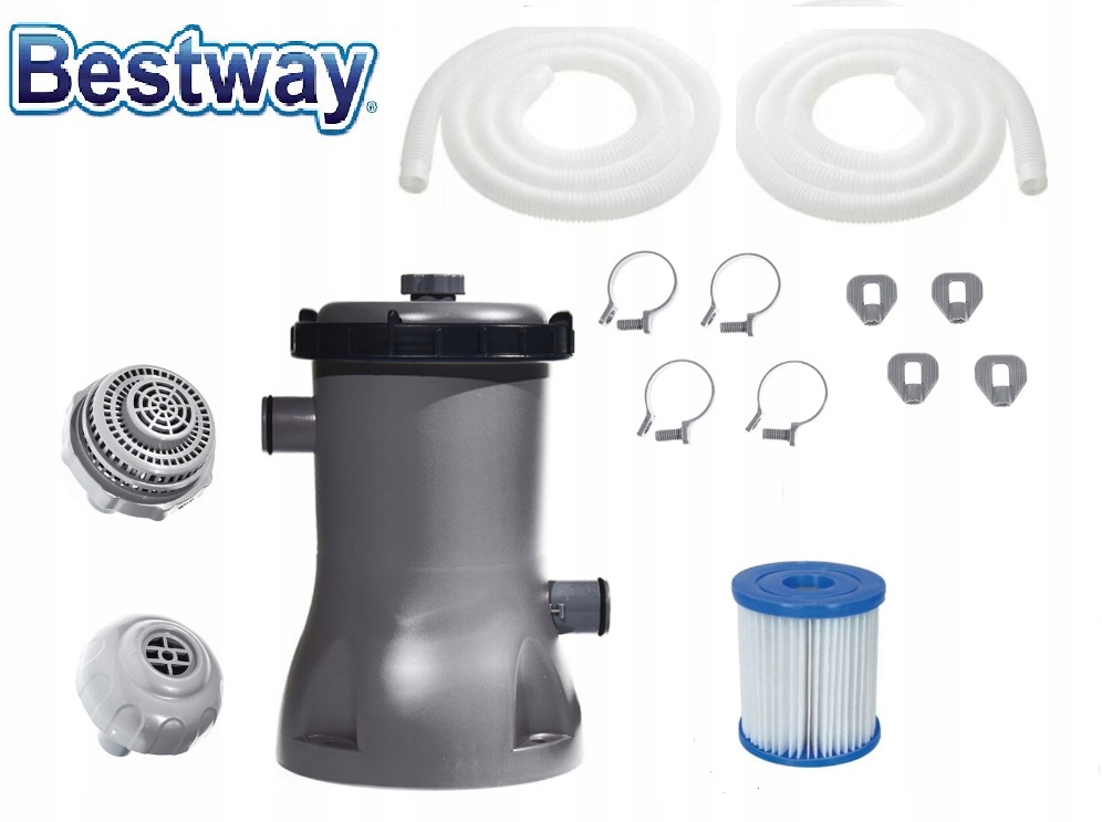 Zestaw Pompa Filtrująca Bestway 1249 Filtr 2 X Rura Wąż zaciski sitka