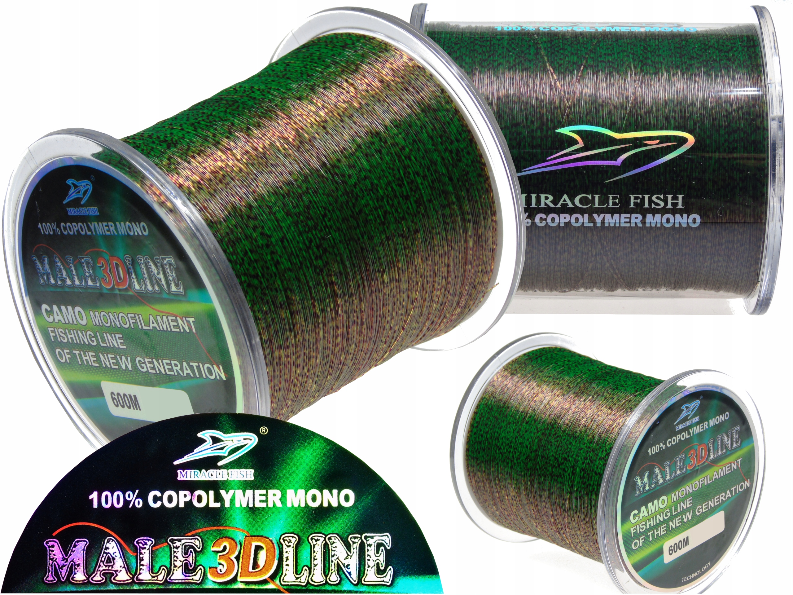 Żyłka Wędkarska Male 3D Line Tonąca 600m 0,14/4,45kg Feeder Grunt Spławik