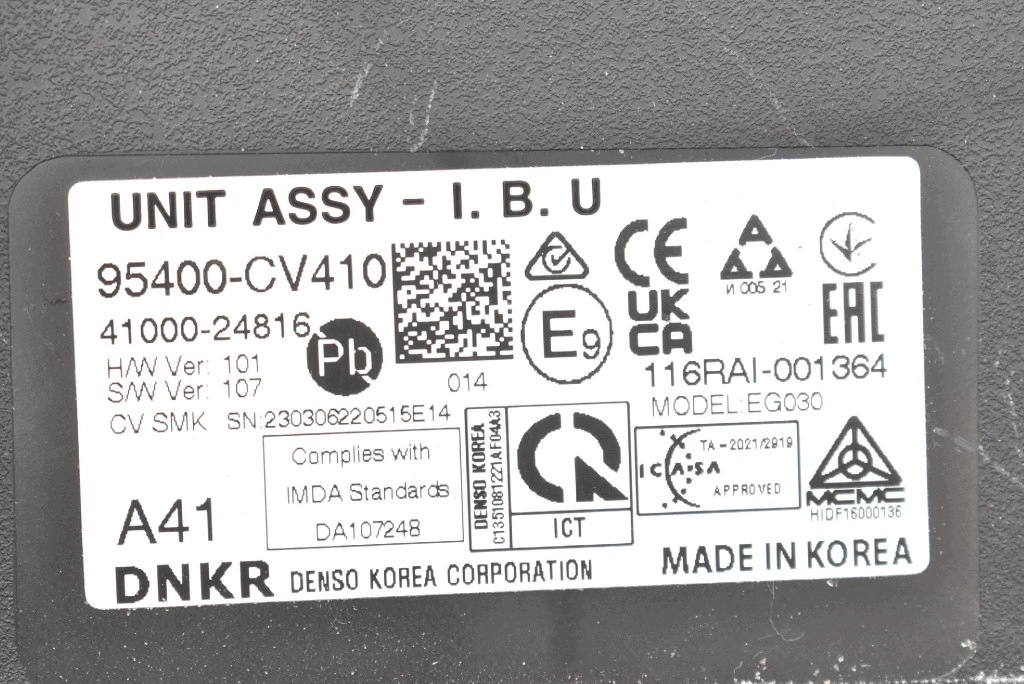 control unit module BODY CONTROL 95400-CV410 KIA EV6 GT 21-24