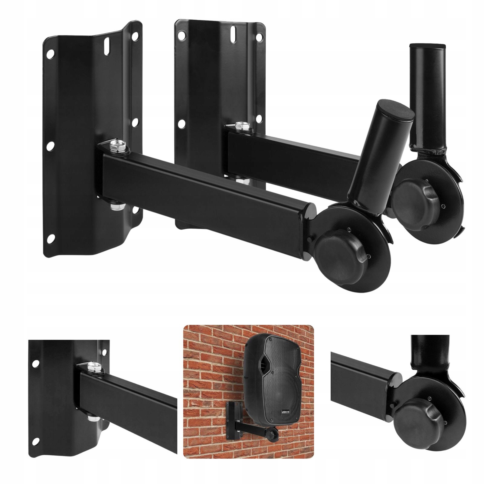 Uchwyt kolumnowy ścienny 2szt do 25kg Vonyx