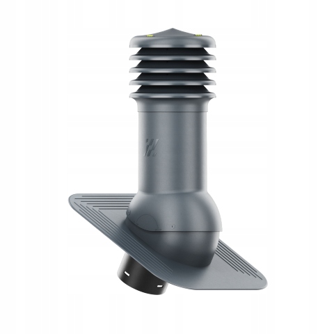 Neizolovaný Větrací komín HiVent 125 mm pro asfaltový šindel /papír Antracit