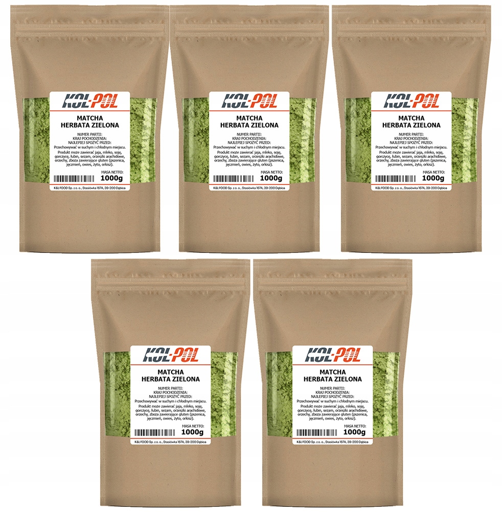Matcha Zielona Herbata 5kg Codzienna sproszkowana naturalna jakość Kol-Pol