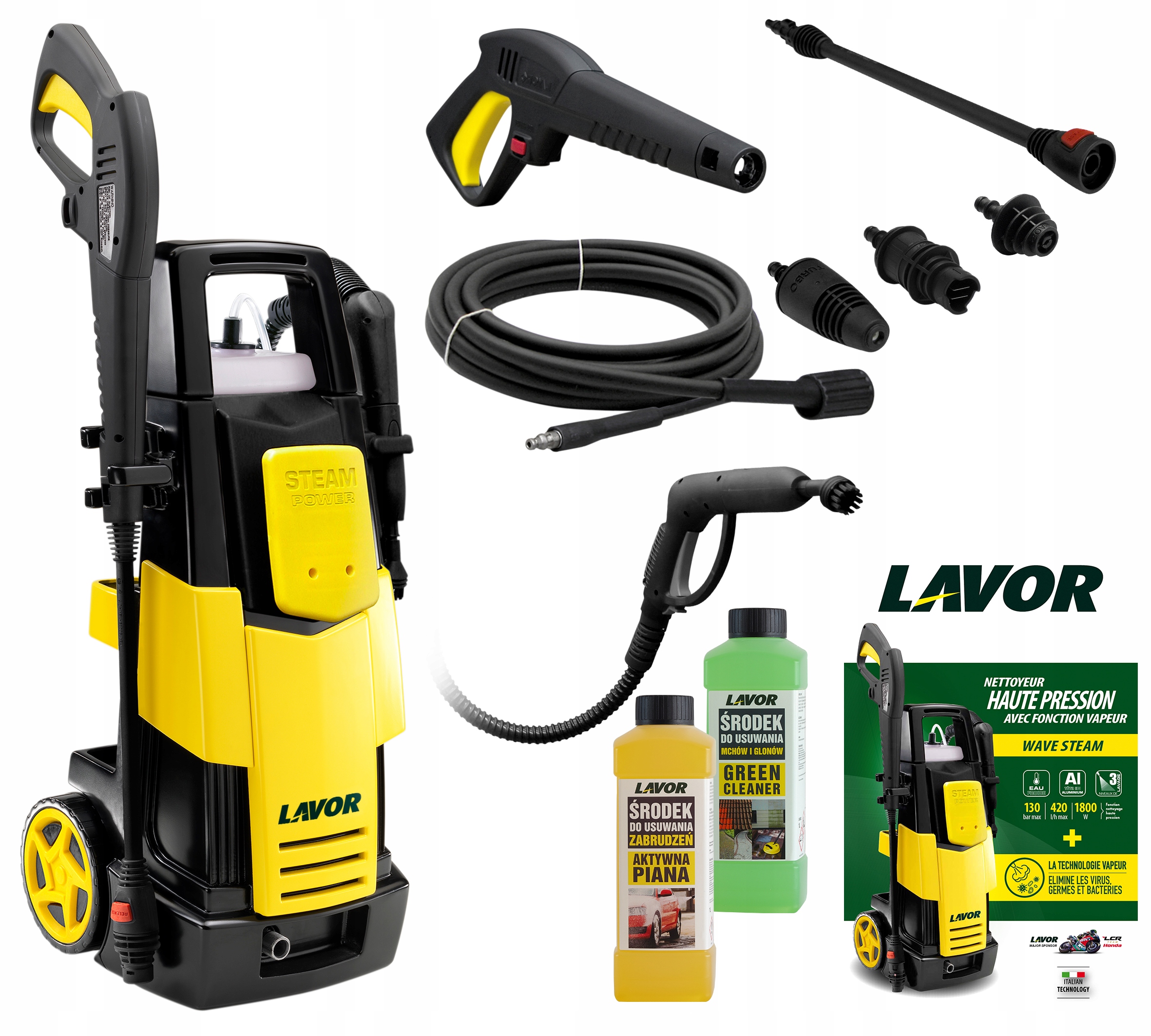 МОЙКА ВЫСОКОГО ДАВЛЕНИЯ ПАРОГЕНЕРАТОР КОМПЛЕКТ XXL 3300W