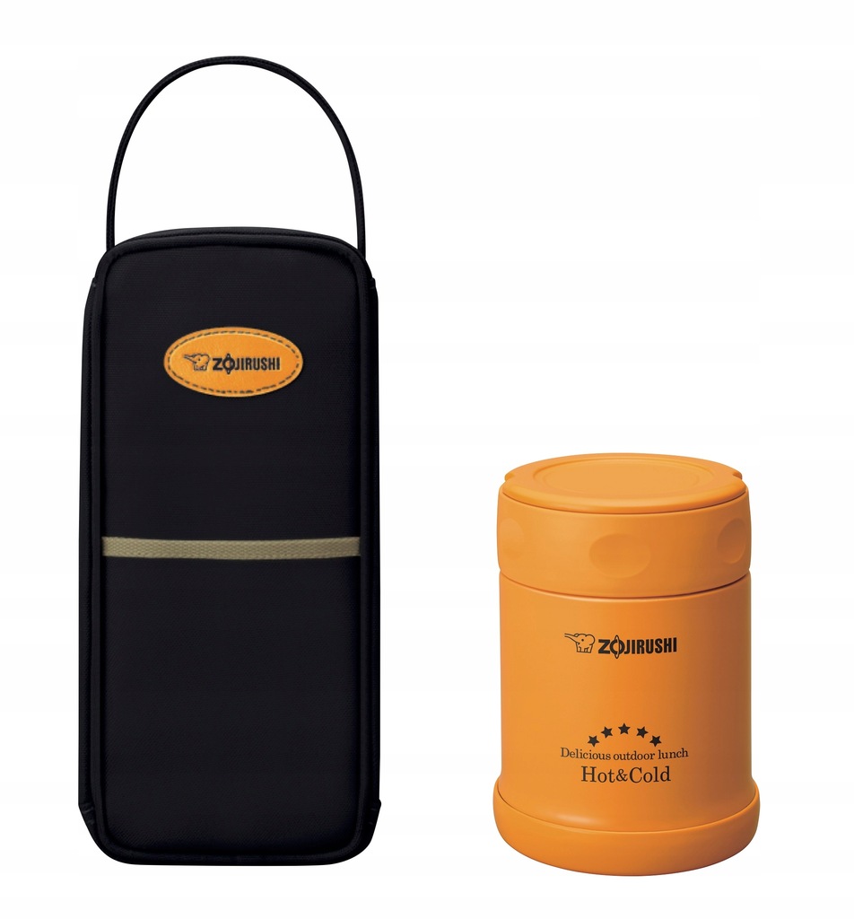 Termos obiadowy z torbą Zojirushi SW-EXE35-DB 9x25,5 cm 350 ml pomarańczowy
