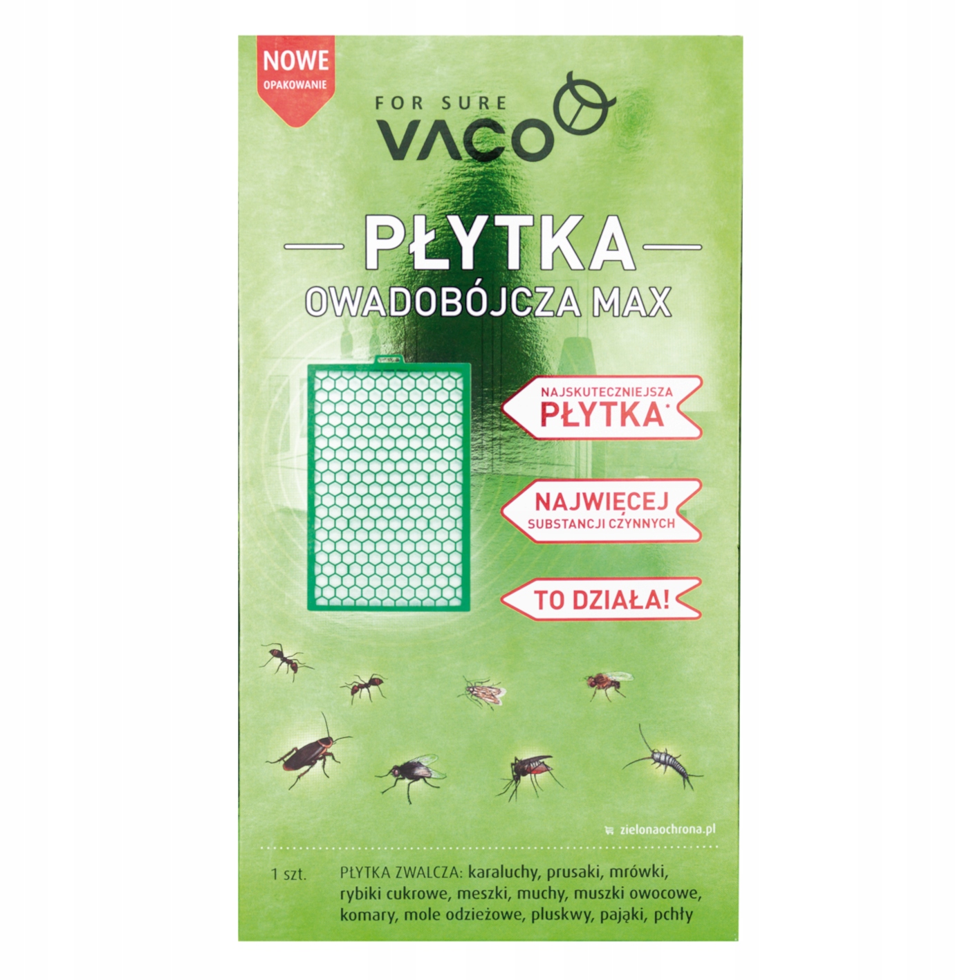 

Płytka na pająki pluskwy karaluchy mole Vaco Max