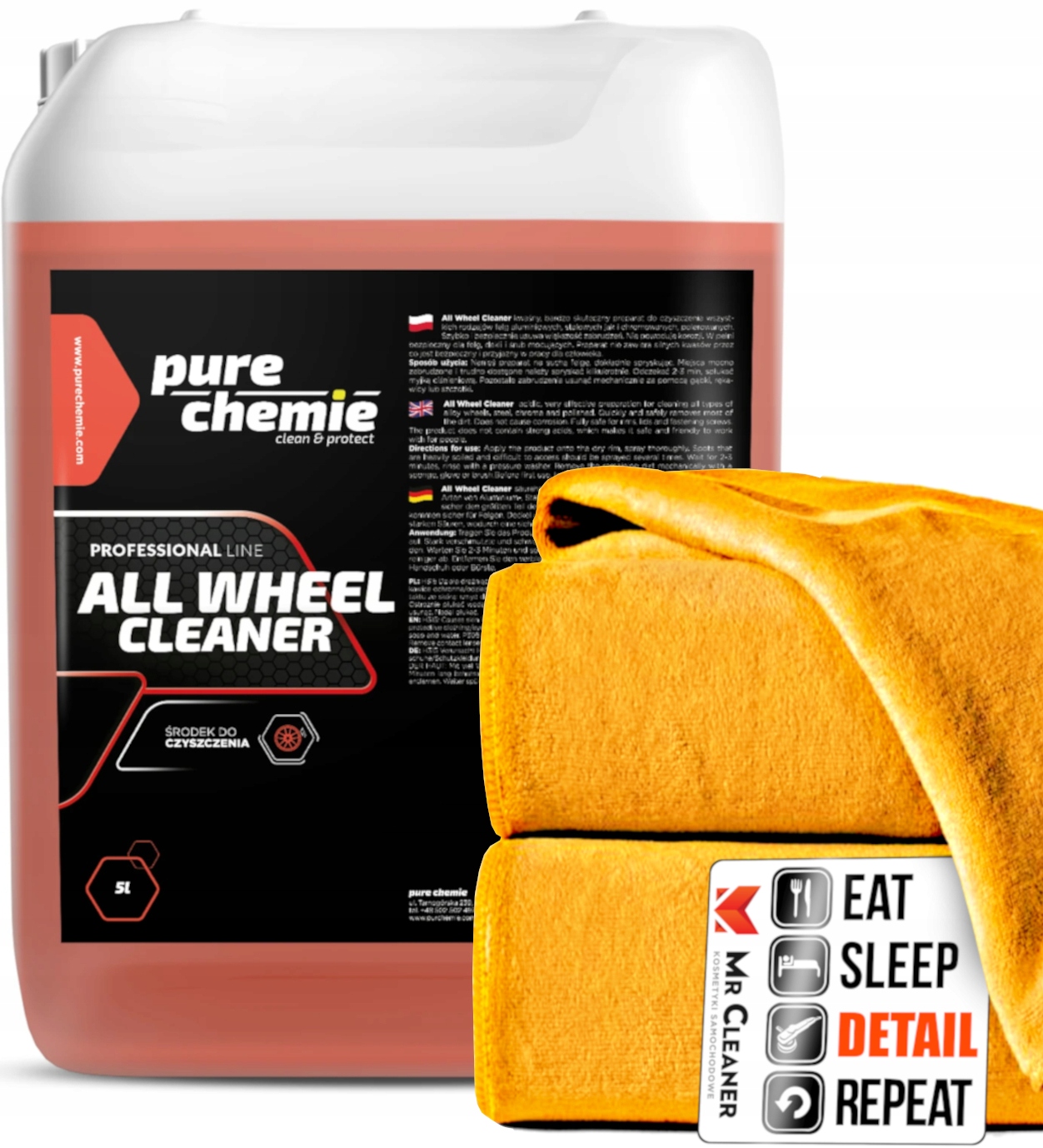 Pure Chemie All Wheel Cleaner Kyslý Čistiaci Prostriedok Na Disky 5 L