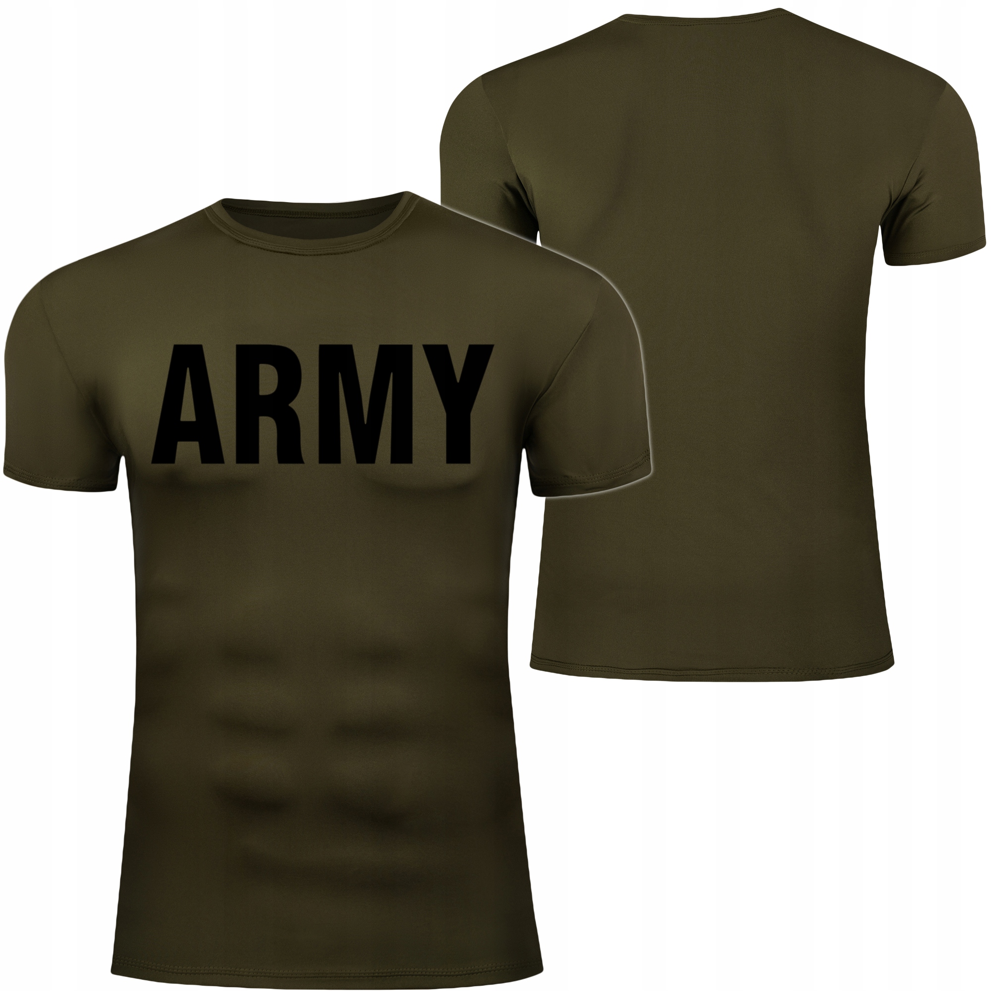 Wojskowa koszulka Termoaktywna nadruk Army Khaki M