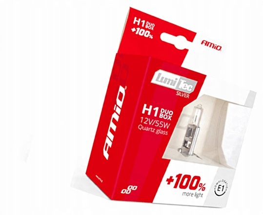 

O1Z61 Żarówki H1 55W Lumitec Silver +100% Komplet