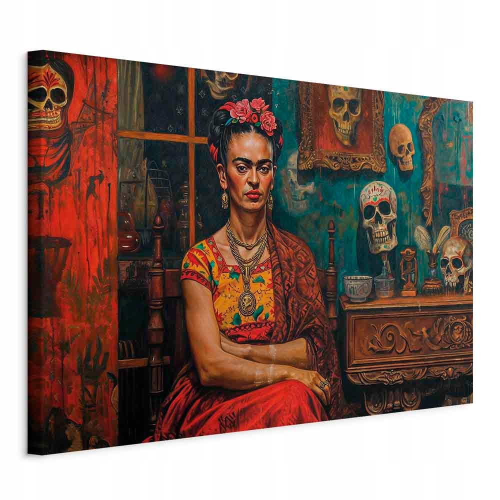 Frida Kahlo Žena Portrét Obraz Na Plátně Abstrakce Mexiko Obývací Pokoj 120x80