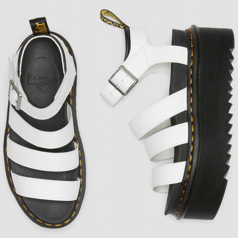 DR. MARTENS BLAIRE QUAD WHITE SANDAŁY r. 40 Rozmiar 40