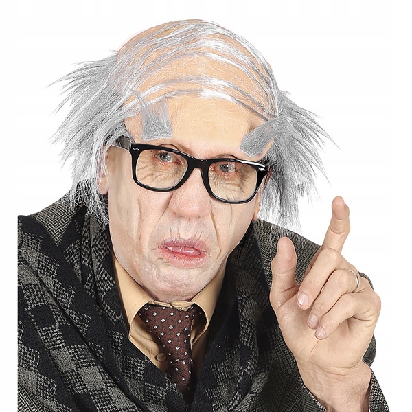 ŁYSINA DZIADKA WŁOSY + BRWI SIWE DZIADEK