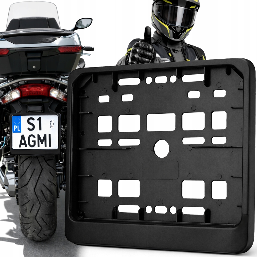 Ramka Motocyklowa Czarna Ramki Pod Tablice Rejestracyjną Do Tablicy Moto