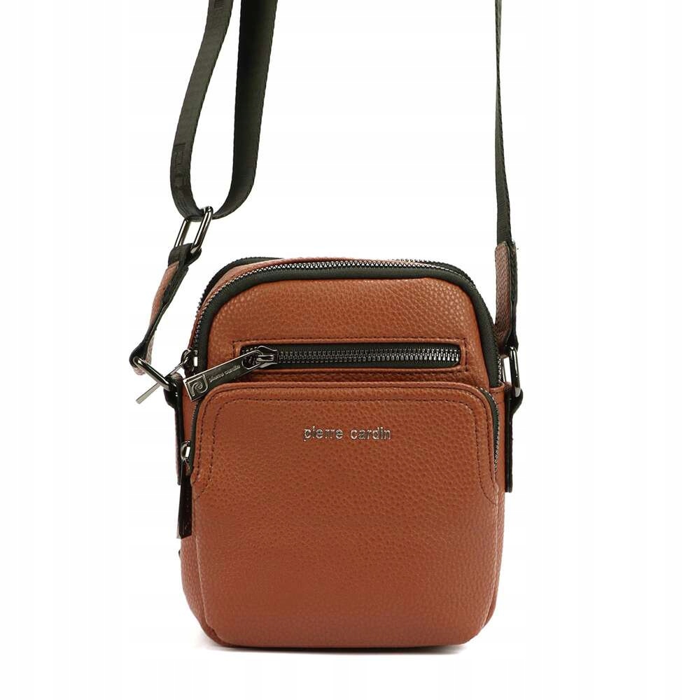 Brašna Pierre Cardin IZA304 hnědý, střední, ekologická kůže s páskem